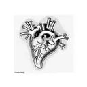 An anatomical heart puzzle piece with intricate details tattoo design idea