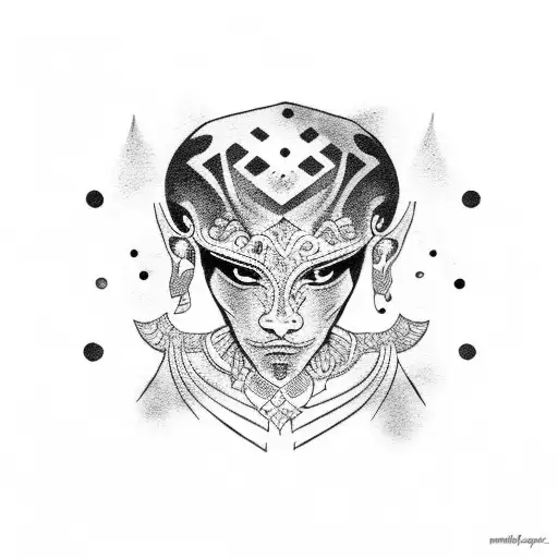 Muay thai fighter tattoo design idea