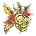 steampunk tattoo design idea