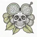 There will be many four leaf clover images and among them one skull image with a sly smile. Clover clover tattoo design idea