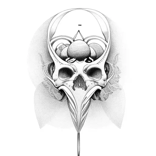 mobius strip with the genesis of living beings and death of them tattoo design idea