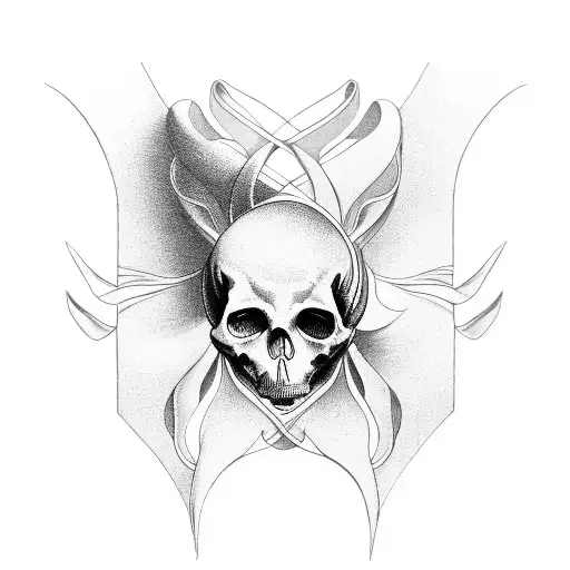 mobius strip with the genesis of living beings and death of them tattoo design idea