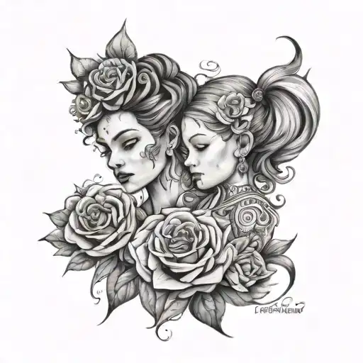 My wife Saba and my daughter Celine  tattoo design idea