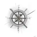 Clockwork mechanism forming a cross, symbolizing the balance between time and faith tattoo design idea