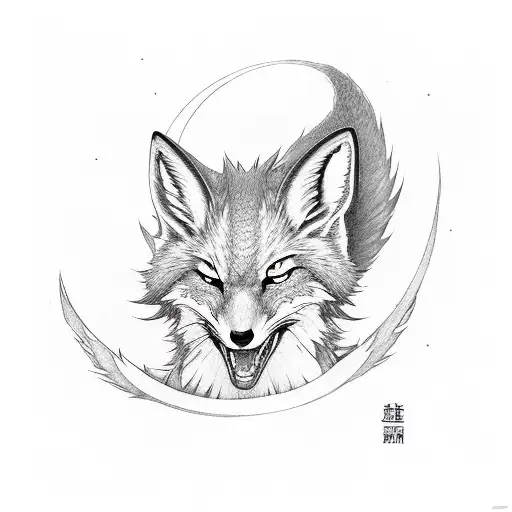 Nine-Tailed Fox tattoo design idea