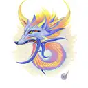 Nine-Tailed Fox tattoo design idea