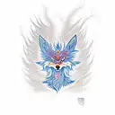 Nine-Tailed Fox tattoo design idea