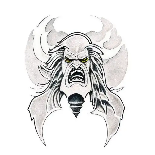 lobo con aguila y leon tattoo design idea