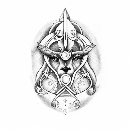 libra inlove wiyh taurus tattoo design idea