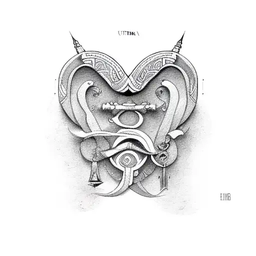 libra inlove wiyh taurus tattoo design idea