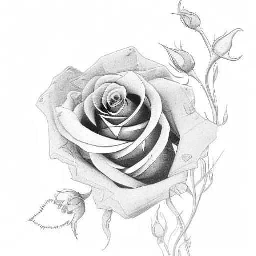 Lighthouse and roses tattoo design idea