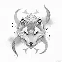 yin and yang by wolf tattoo design idea