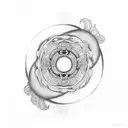 yin yang by wolf tattoo design idea