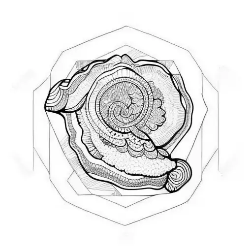 oyster shell tattoo design idea