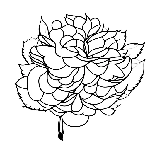 hydrangea tattoo design idea
