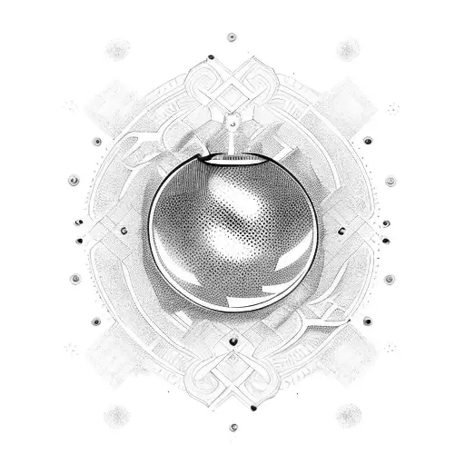 mirrorball tattoo design idea
