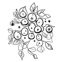 blueberries  tattoo design idea