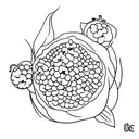 blueberries  tattoo design idea