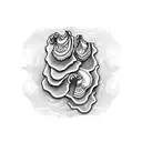 oyster shell tattoo design idea