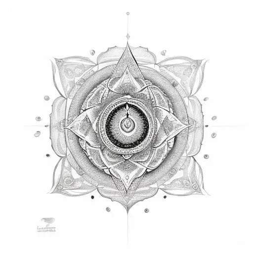 sudarshan chakra  tattoo design idea