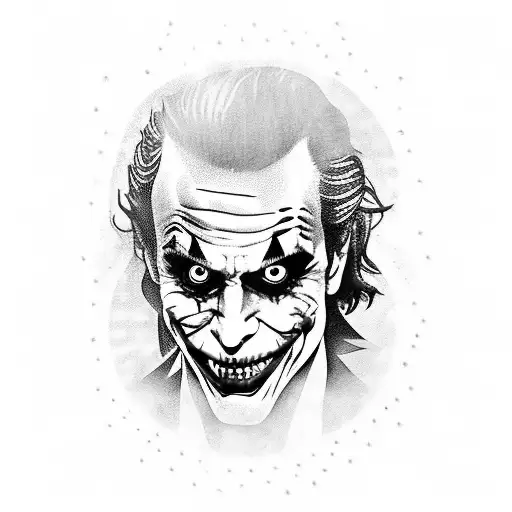 big size Halloween Cosplay The Joker Temporary Tattoo Stickers Body Art  Tattoos Face Arm Clown girl Task fake tattoo child party
