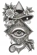 catrina all seeing eye tattoo design idea