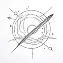 my anxiety the size of a planet tattoo design idea