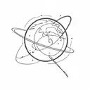 my anxiety the size of a planet tattoo design idea