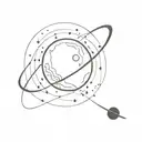 my anxiety the size of a planet tattoo design idea