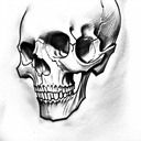 Skull tattoo design idea