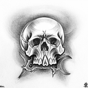 Skull tattoo design idea
