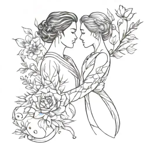 brother sister bond tattoo design idea