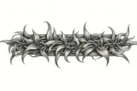 jesus's crown of thorns feminine  tattoo design idea