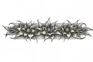 jesus's crown of thorns feminine  tattoo design idea