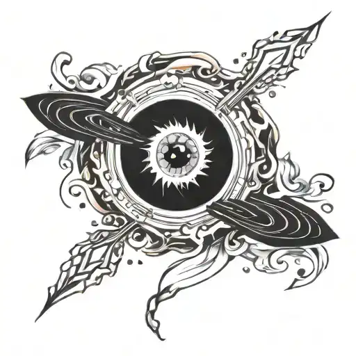 black hole tattoo design idea
