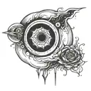 black hole tattoo design idea