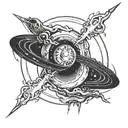 black hole tattoo design idea
