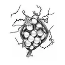 grape vein around barbed wire tattoo design idea