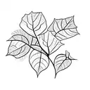 Ivy vines and leaves growing around the outline of a horse tattoo design idea