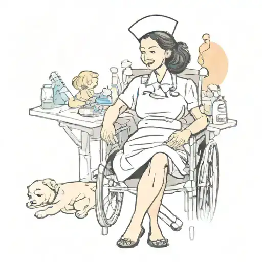 nursing tattoo design idea