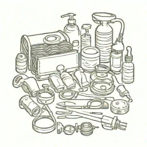 nursing supplies tattoo design idea