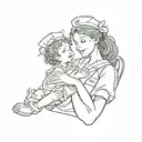 nursing tattoo design idea