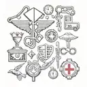 nurse symbols tattoo design idea