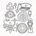 nurse symbols tattoo design idea