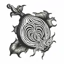 do it by cutting onion tattoo design idea