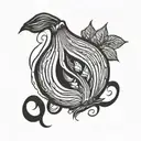 do it by cutting onion tattoo design idea
