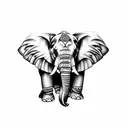 elephant  tattoo design idea