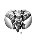 elephant  tattoo design idea