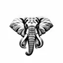 elephant  tattoo design idea