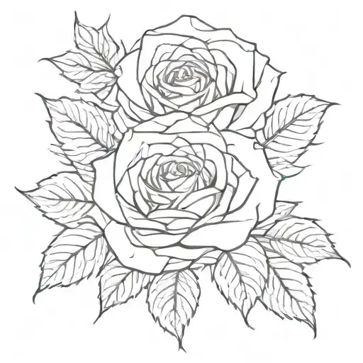 rose with liars  tattoo design idea